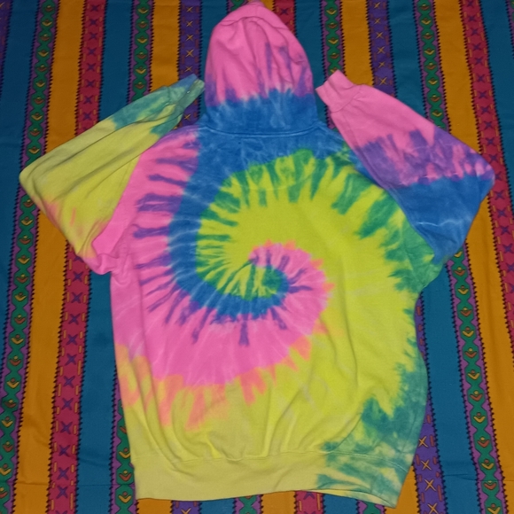 Rick & Morty Acid Trip Tie Dye Hoodie Hooded Sweatshirt Vintage Streetwear - Picture 3 of 6